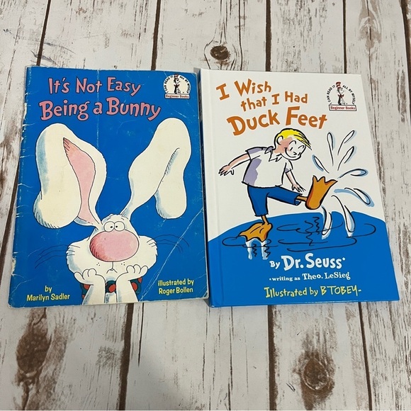 Dr Seuss I Wish I Had Duck Feet It’s Not Easy Being a Bunny Books  Book Easter - Picture 1 of 10